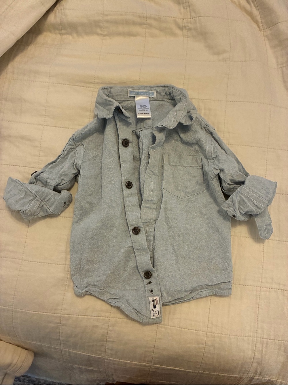 Janie and jack Light Blue Baby Boys' Button-Up Shirt